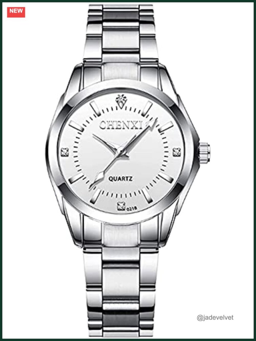 Women's Analog Quartz Watch Stainless Steel Bracelet Luminous Water Resistant